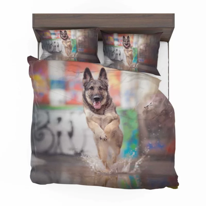 German Shepherd Depth of Field Splash Bedding Set 1