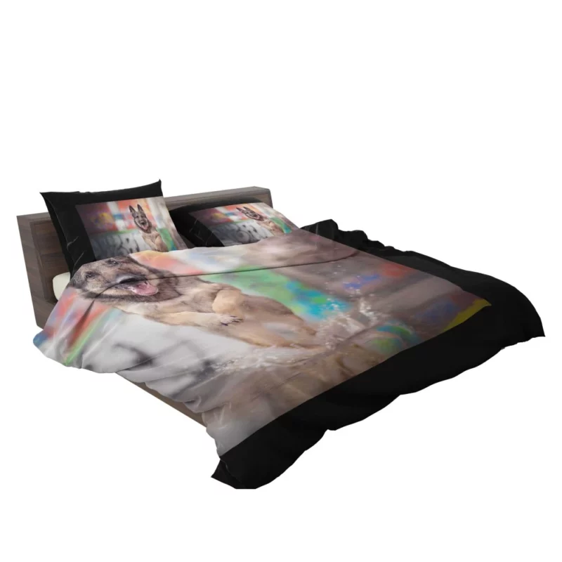 German Shepherd Depth of Field Splash Bedding Set 2