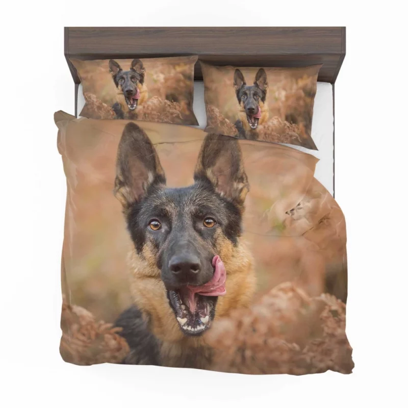 German Shepherd Fall Charm Furry Elegance Bedding Set 1