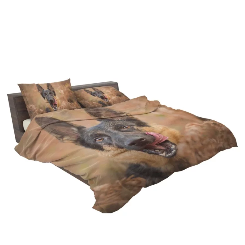 German Shepherd Fall Charm Furry Elegance Bedding Set 2