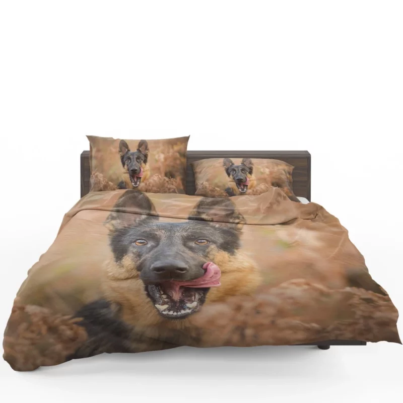 German Shepherd Fall Charm Furry Elegance Bedding Set