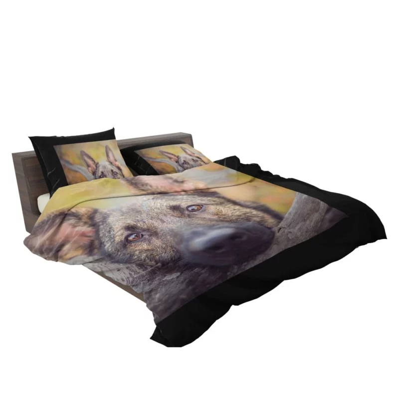 German Shepherd Fierce Stare Bedding Set 2