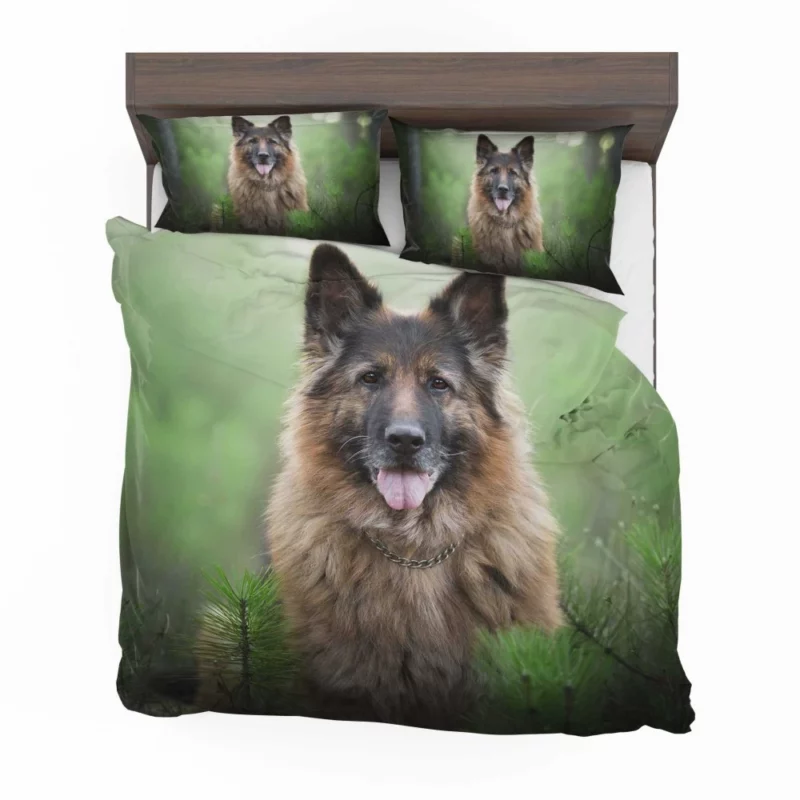 German Shepherd Intense Stare Canine Majesty Bedding Set 1