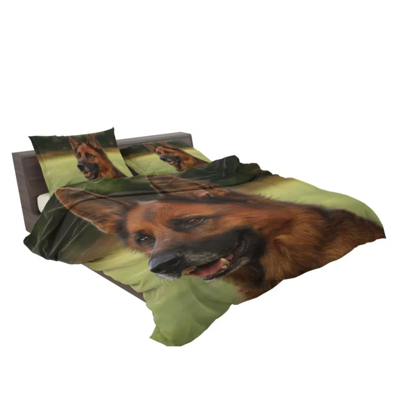 German Shepherd Muzzle in Thought Canine Contemplation Bedding Set 2