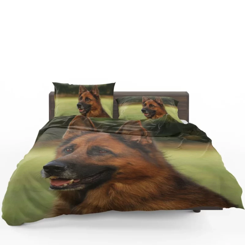 German Shepherd Muzzle in Thought Canine Contemplation Bedding Set