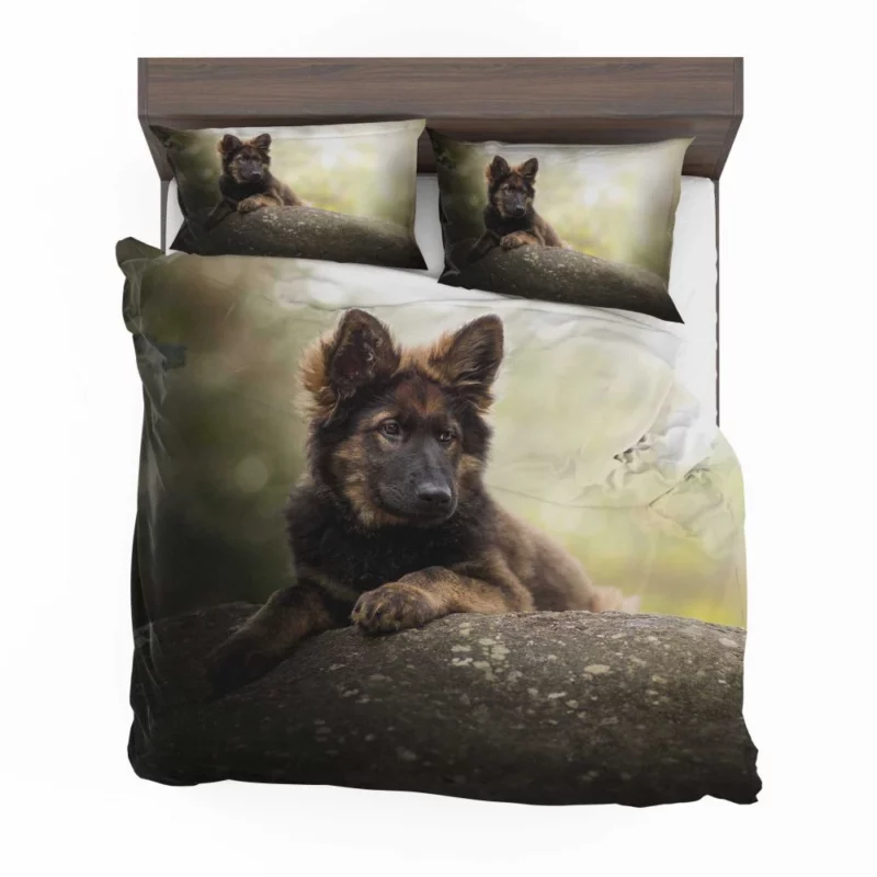 German Shepherd Playful Charm Puppy Delight Bedding Set 1