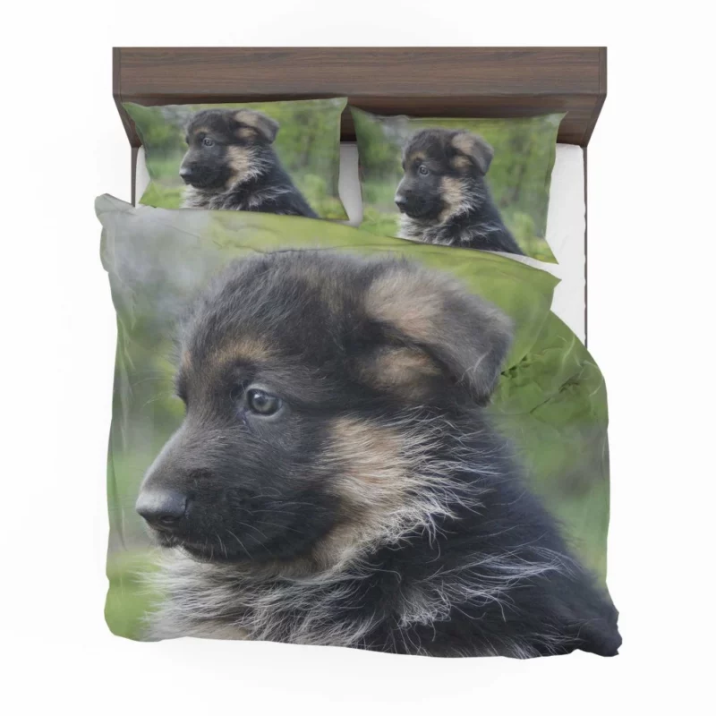 German Shepherd Pup Playful Antics Bedding Set 1