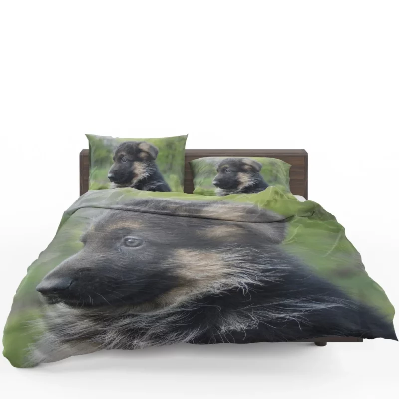 German Shepherd Pup Playful Antics Bedding Set