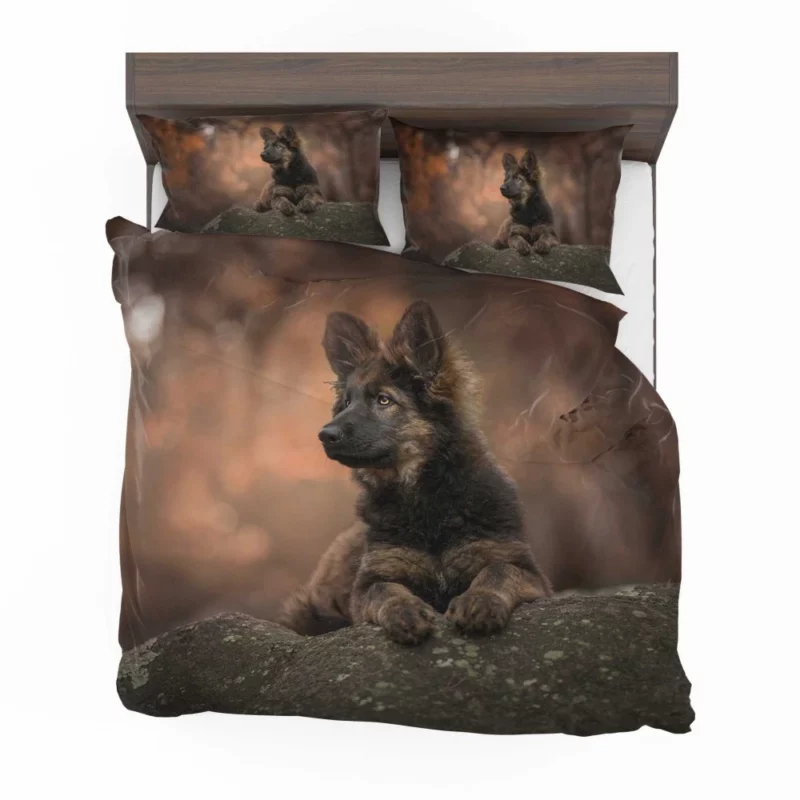 German Shepherd Puppy Captivating Charm Bedding Set 1