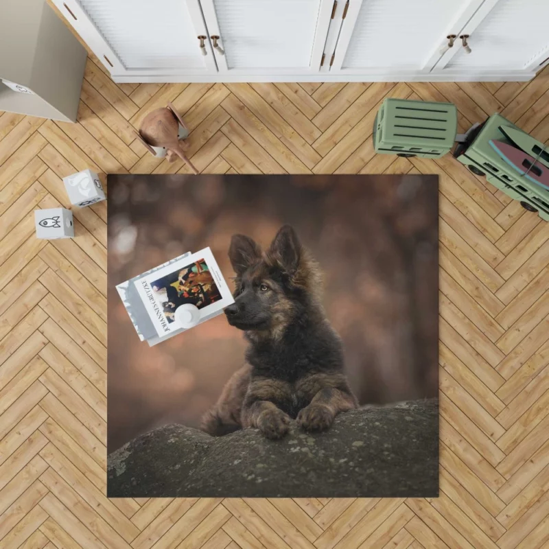 German Shepherd Puppy Captivating Charm Rug