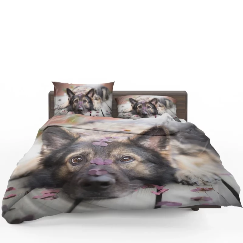 German Shepherd Thoughtful Stare Bedding Set