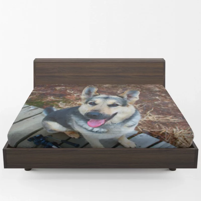 German Shepherd Vigil Canine Devotion Fitted Sheet