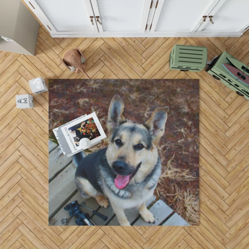 German Shepherd Vigil Canine Devotion Rug