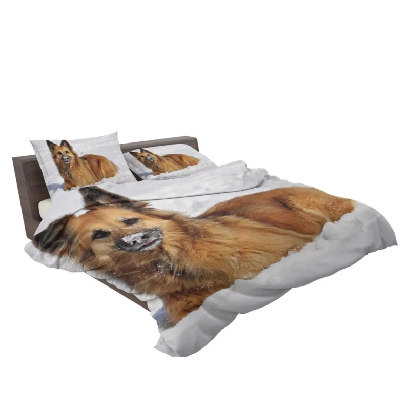 German Shepherd Winter Wonderland Bedding Set 2