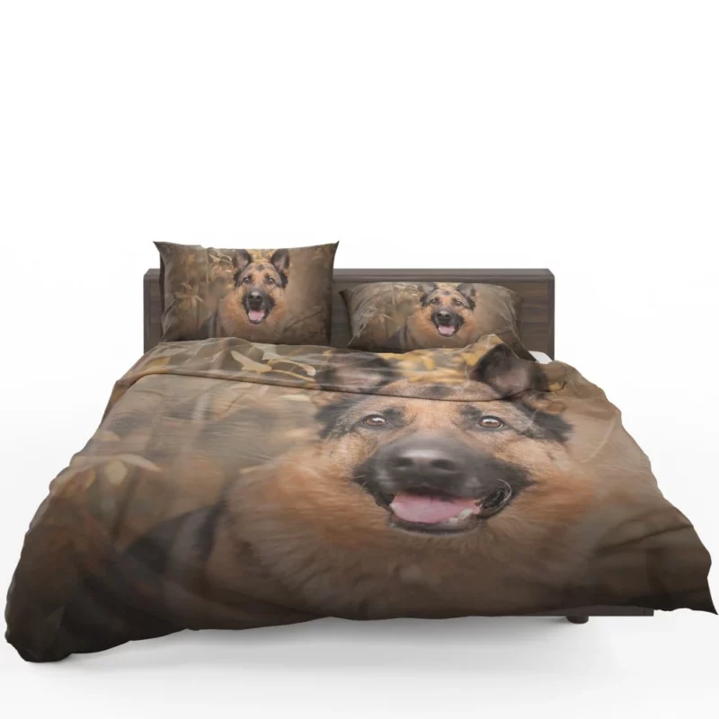 German Shepherd Woodsy Adventure Bedding Set