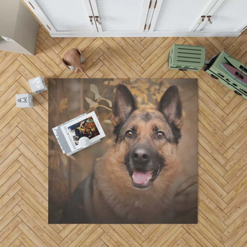 German Shepherd Woodsy Adventure Rug