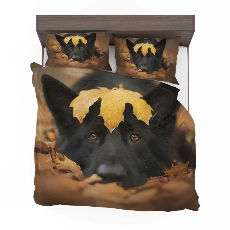 German Shepherd in Autumn Glow Bedding Set 1