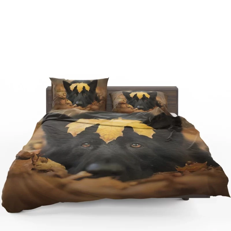 German Shepherd in Autumn Glow Bedding Set