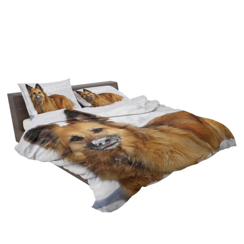 German Shepherd in Snow Winter Play Bedding Set 2