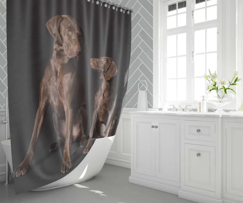 German Shorthaired Pointer Puppy Playful Charm Shower Curtain 1