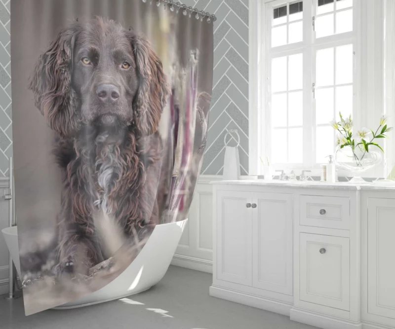 German Spaniel Curious Gaze Shower Curtain 1