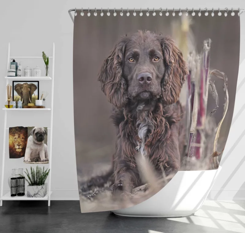 German Spaniel Curious Gaze Shower Curtain