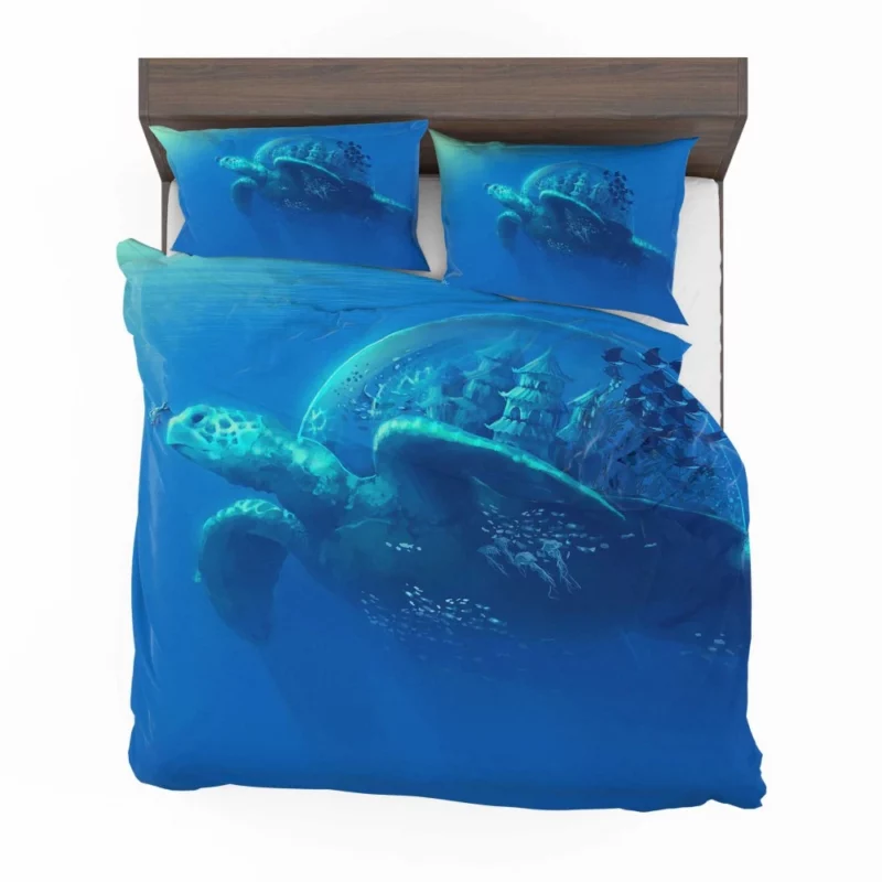 Giant Turtle in Fantasy World Bedding Set 1