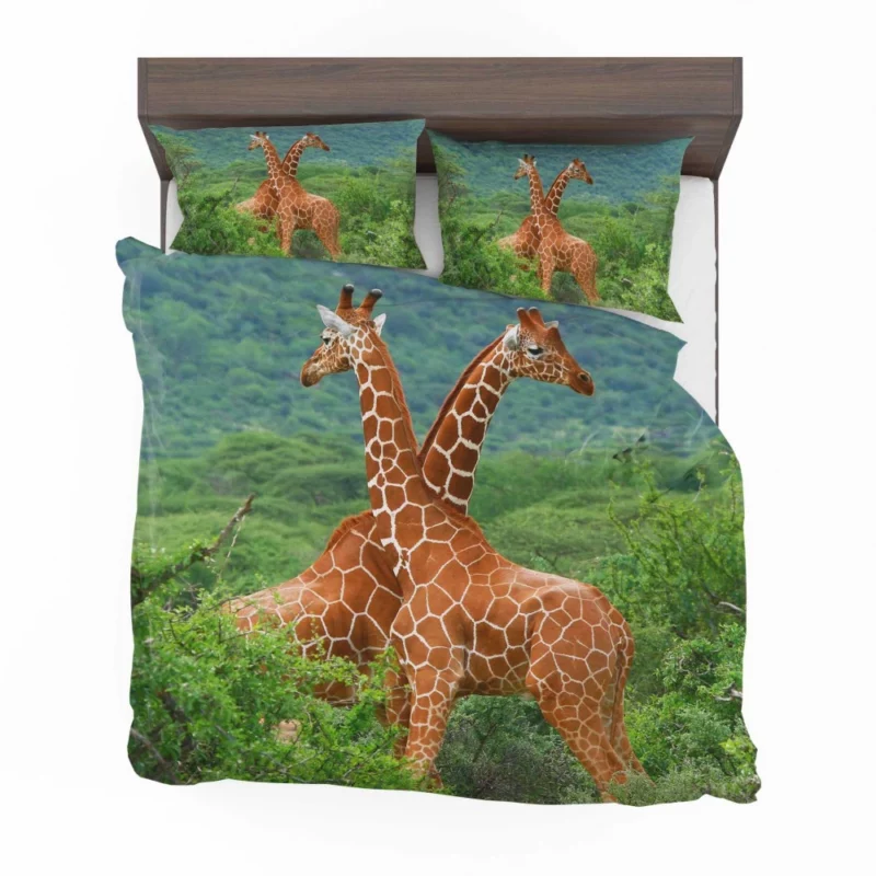 Giraffe Elegance Towering Beauty Bedding Set 1