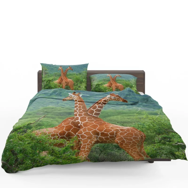 Giraffe Elegance Towering Beauty Bedding Set