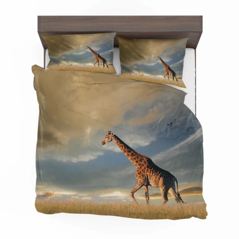 Giraffe in Clouds Towering Beauty Bedding Set 1