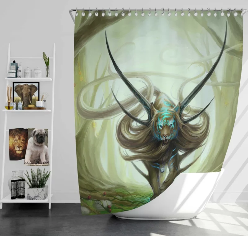 God of Evanescence Tiger Sovereignty Shower Curtain