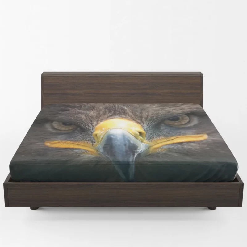 Golden Eagle Close-Up Majesty Raptor Stare Fitted Sheet