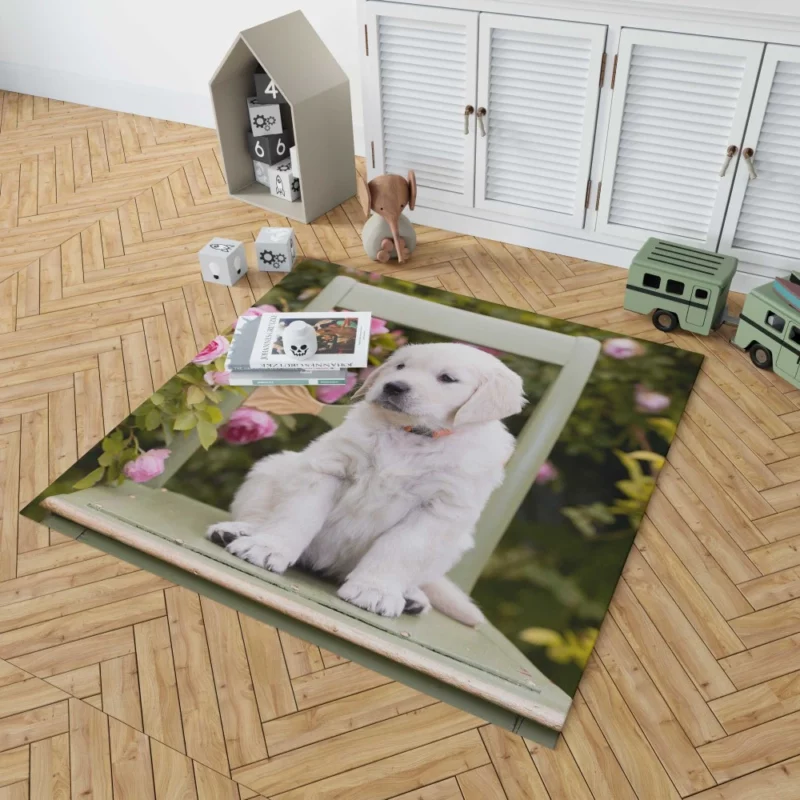 Golden Retriever Innocent Charm Rug 1