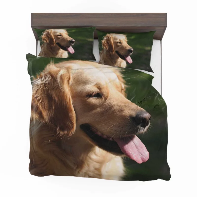 Golden Retriever Joyful Face Happiness Bedding Set 1