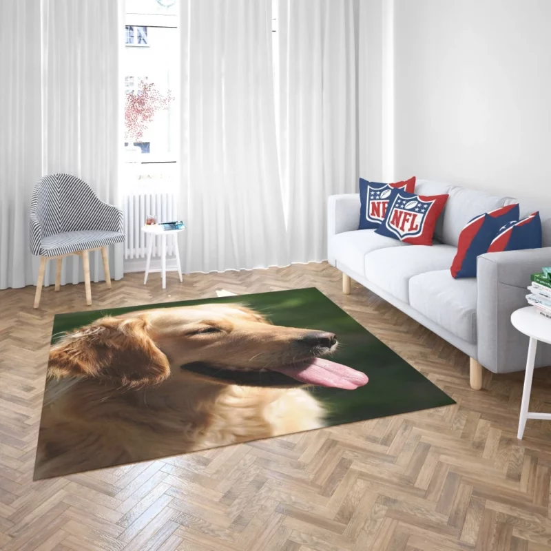 Golden Retriever Joyful Face Happiness Rug 2