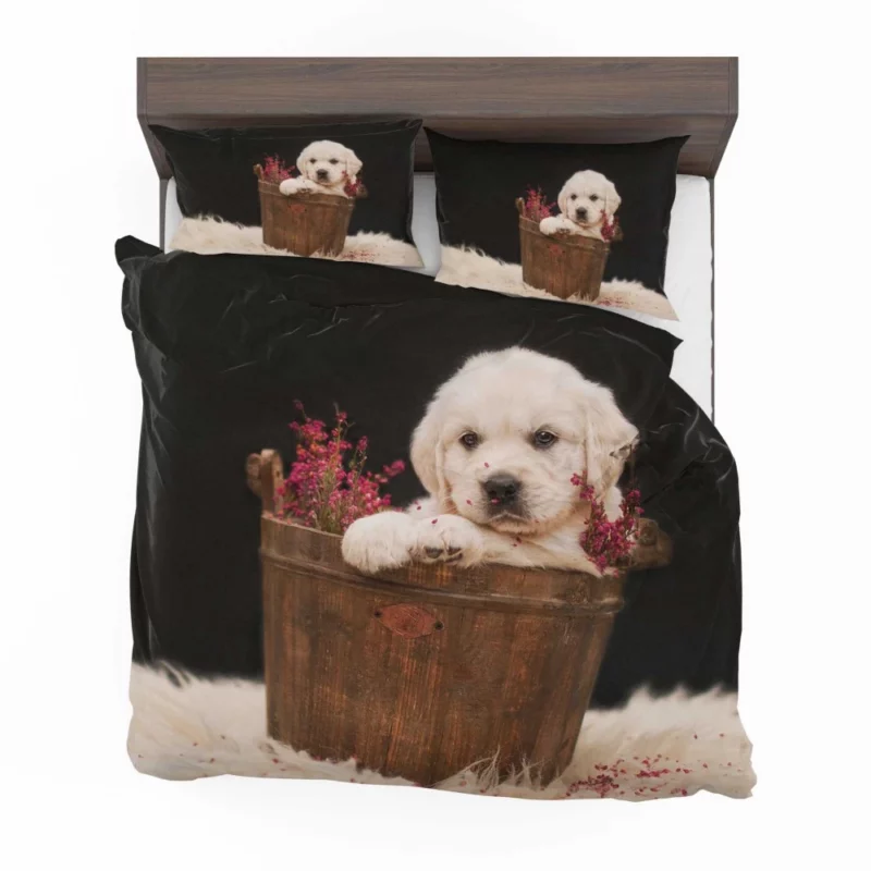 Golden Retriever Puppy Love Bedding Set 1