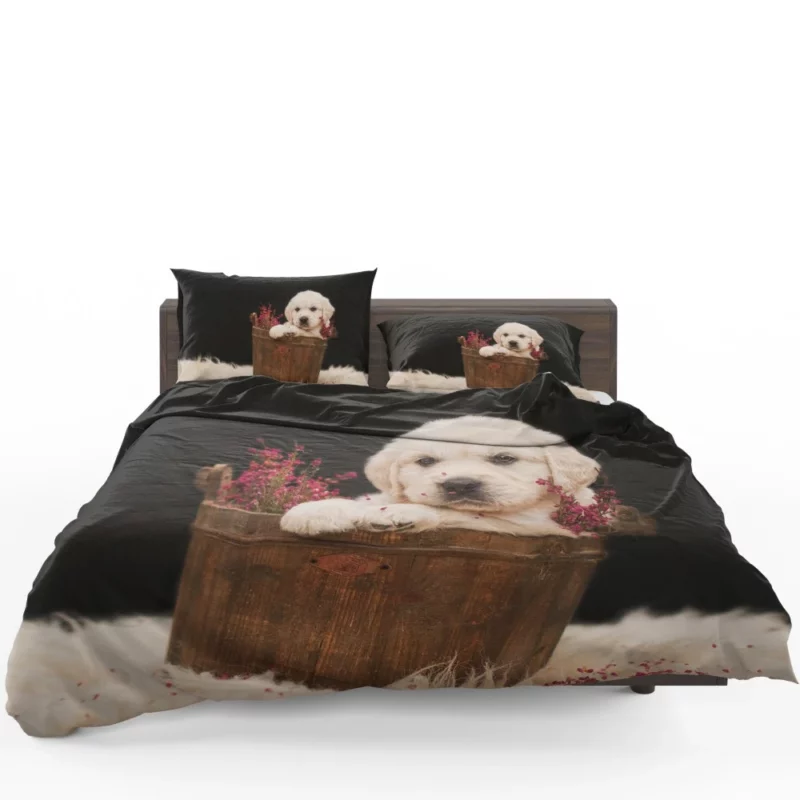 Golden Retriever Puppy Love Bedding Set