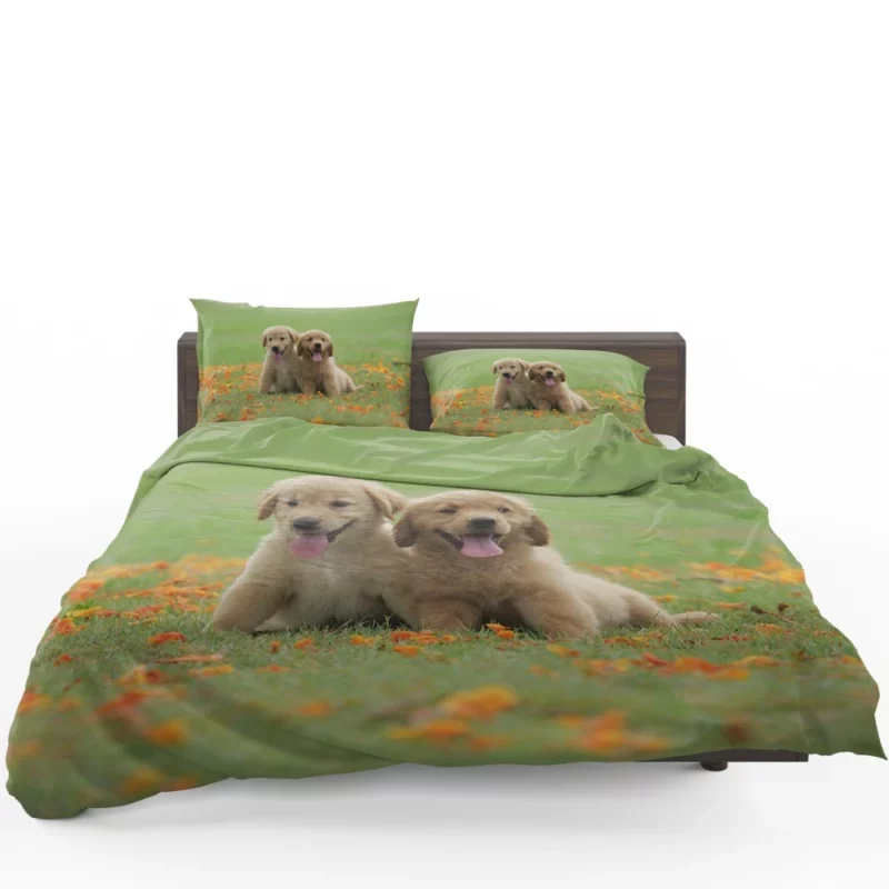 Golden Retriever Puppy Wholesome Charm Bedding Set