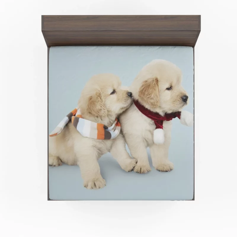 Golden Retriever Puppy Wholesome Joy Fitted Sheet 1