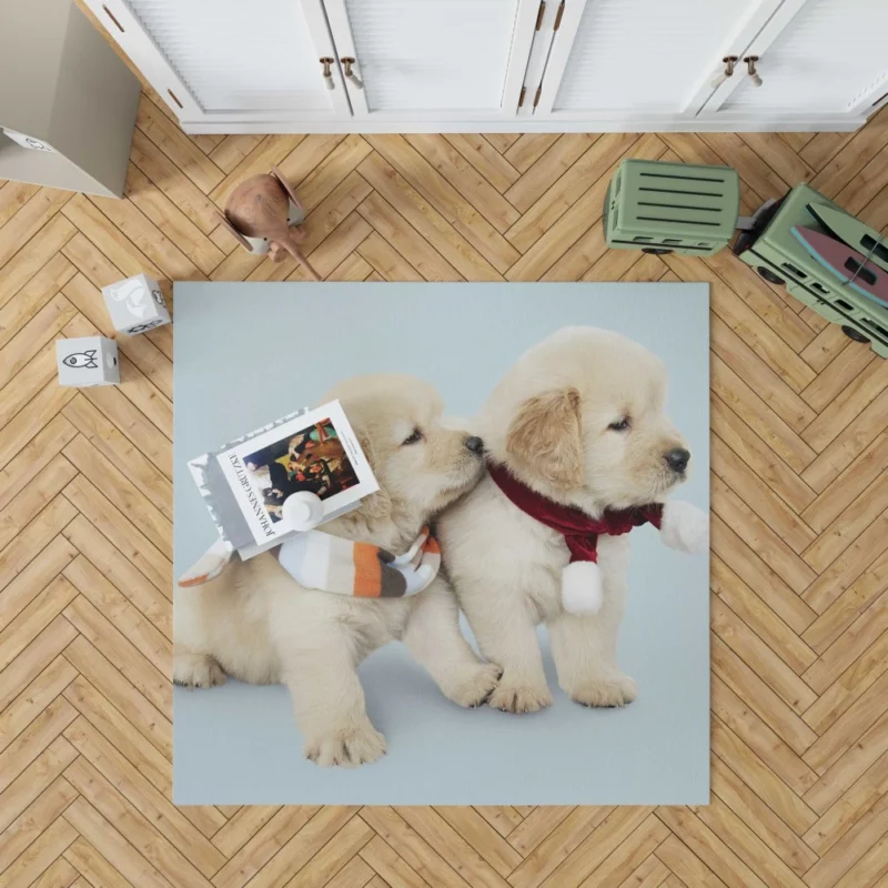 Golden Retriever Puppy Wholesome Joy Rug