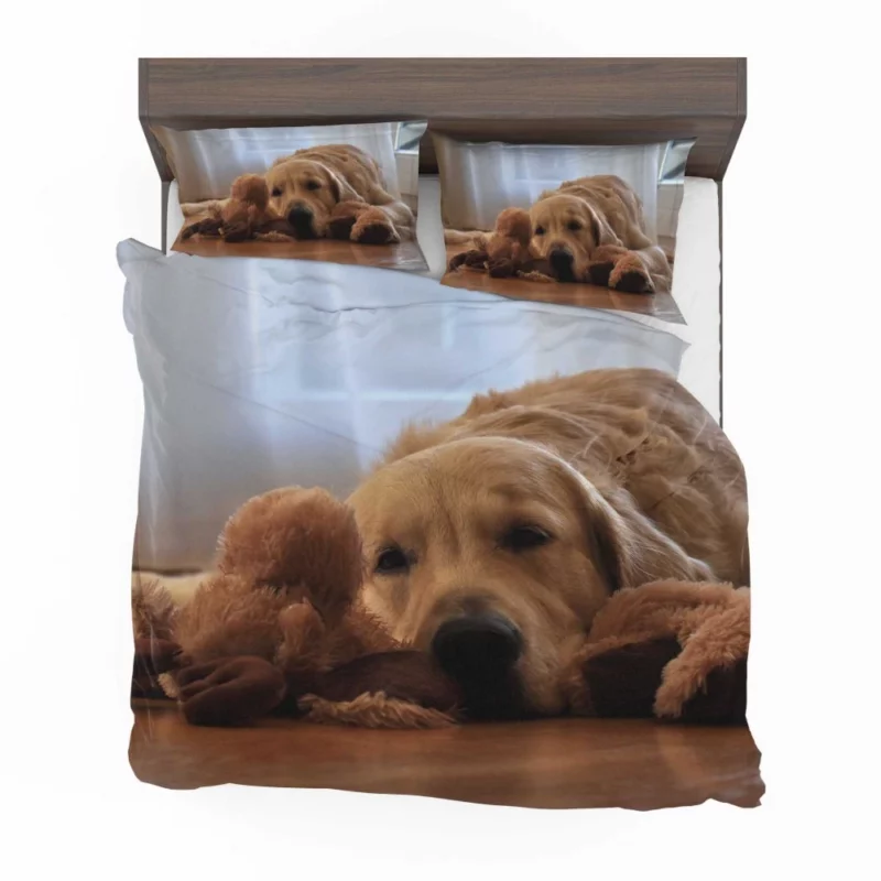 Golden Retriever Relaxed Pose Canine Serenity Bedding Set 1