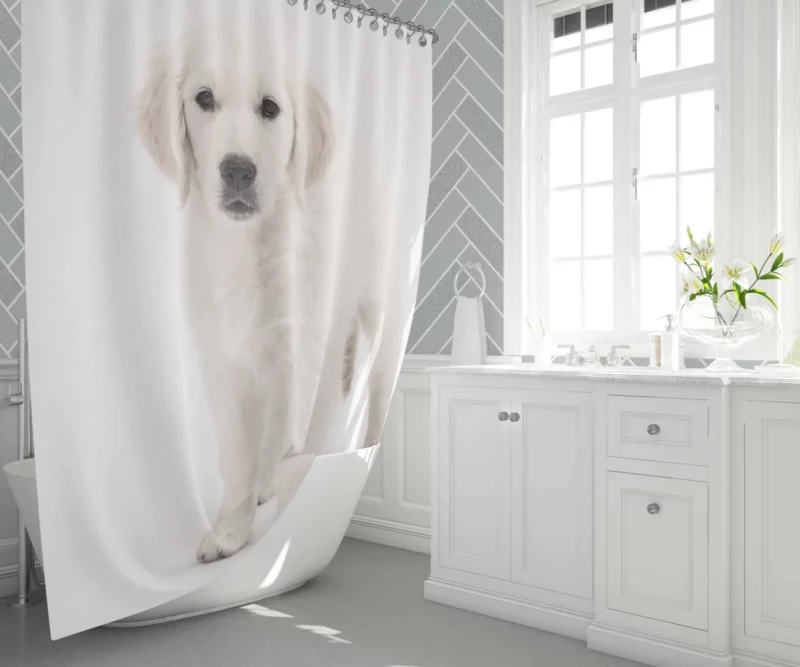 Golden Retriever Wholesome Joy Shower Curtain 1