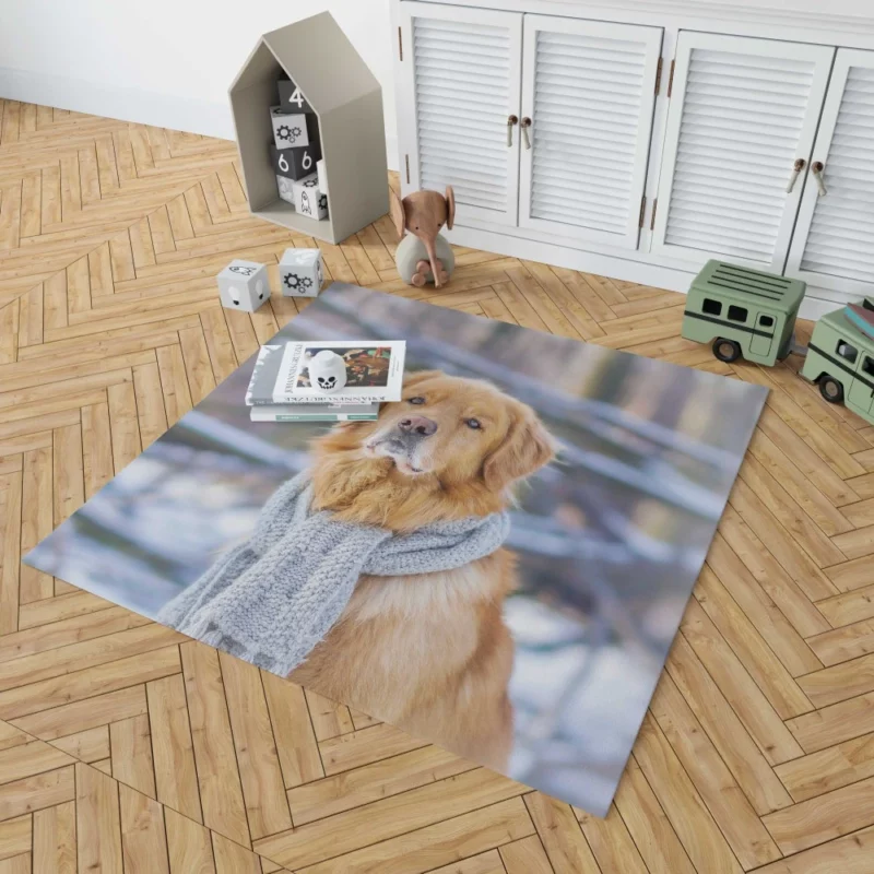 Golden Retriever Winter Warmth Rug 1