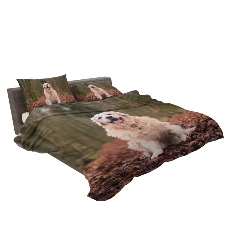 Golden Retriever in Forest Serenity Bedding Set 2