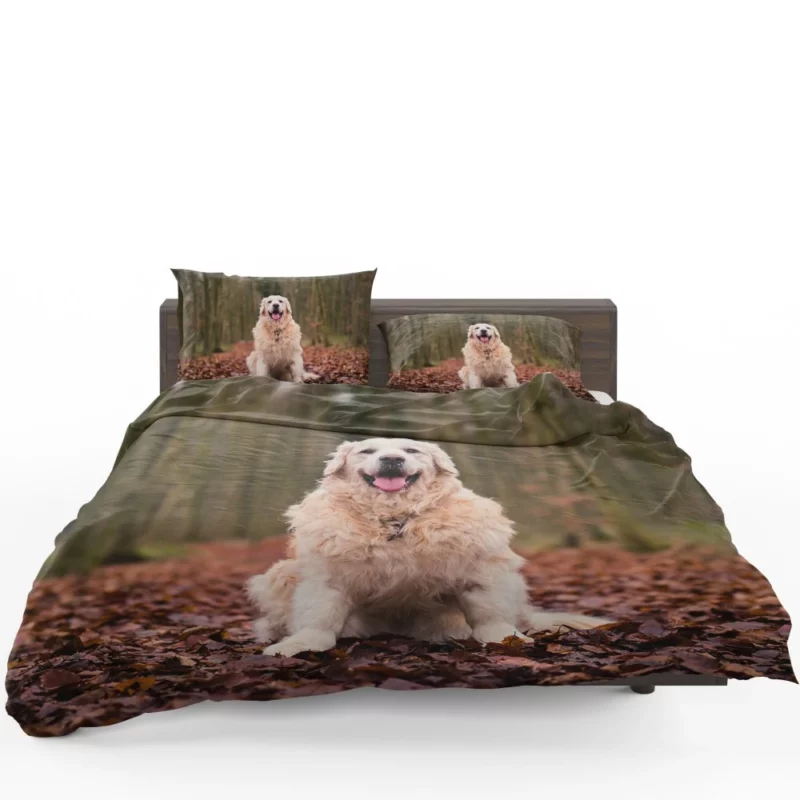 Golden Retriever in Forest Serenity Bedding Set