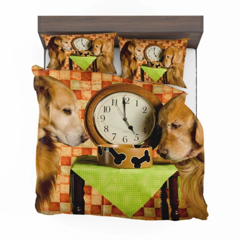 Golden Retriever with Time Grace Bedding Set 1