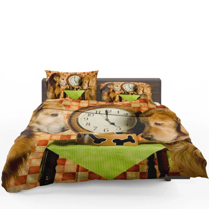 Golden Retriever with Time Grace Bedding Set