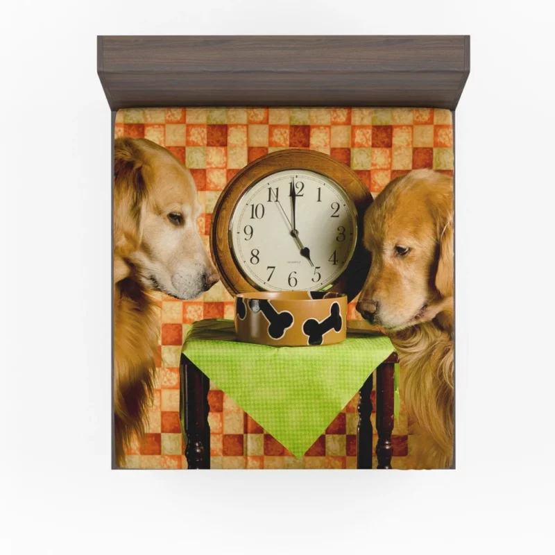 Golden Retriever with Time Grace Fitted Sheet 1