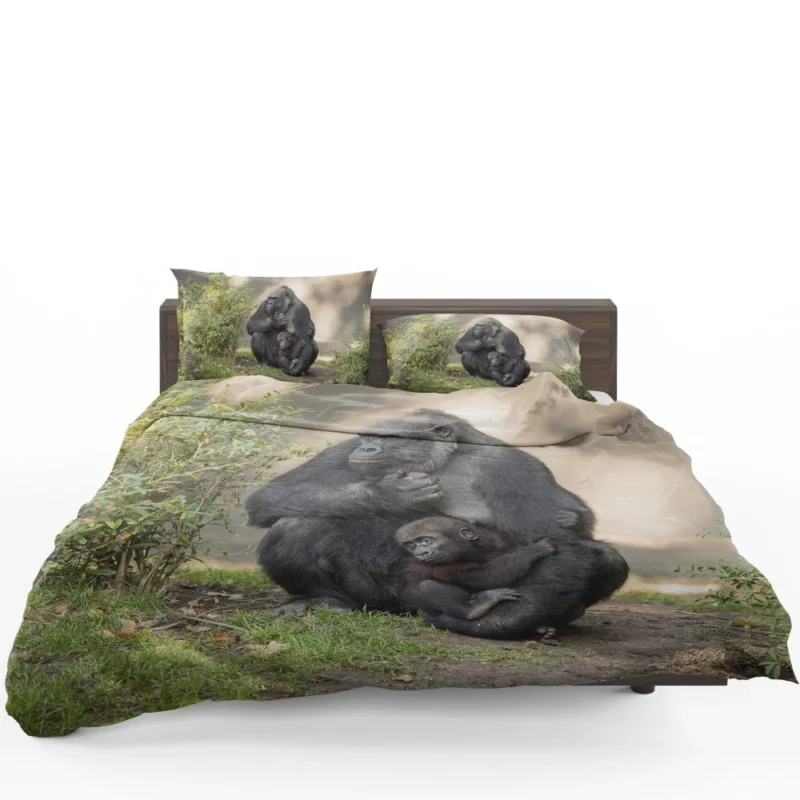 Gorilla Cub Innocent Wonder Primate Amazement Bedding Set