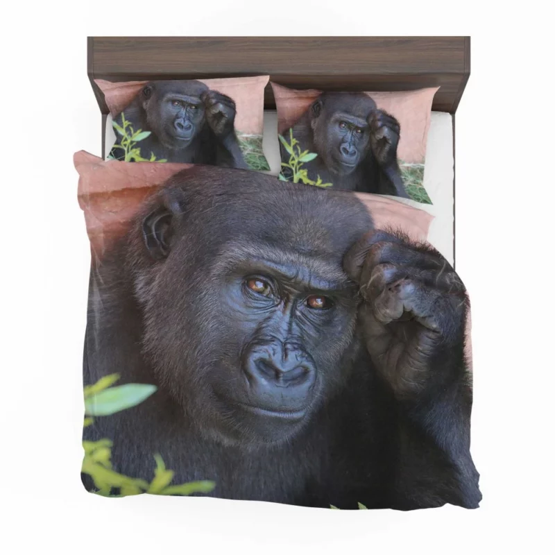 Gorilla Wise Eyes Primate Introspection Bedding Set 1